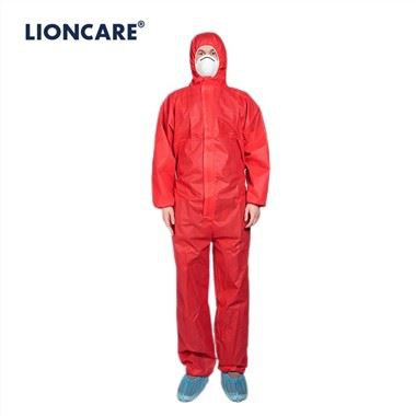 Tuta protettiva monouso LIONCARE® CoverLite rossa